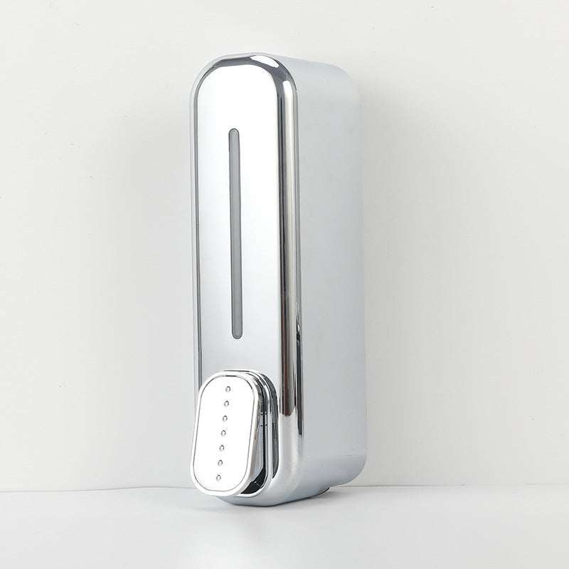 2 Pcs Silver Modern Wall-Mounted Press Soap Dispenser - 300ml Refillable Pump for Bathroom &amp; Kitchen
