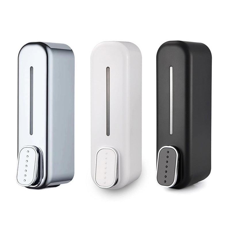 2 Pcs (Gold + Silver) Modern Wall-Mounted Press Soap Dispenser - 300ml Refillable Pump for Bathroom & Kitchen