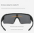 Black Unisex Sport Cycling Sunglasses - Lightweight Wraparound Eyewear for Running & Outdoor Activities