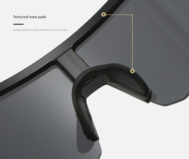 Black Temples and Blue-Purple Lenses Unisex Sport Cycling Sunglasses - Lightweight Wraparound Eyewear for Running & Outdoor Activities