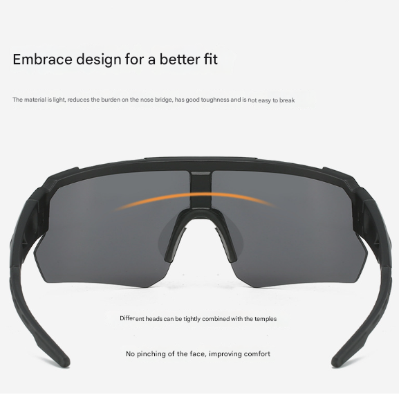 Pink Temples and Colorful Lenses Unisex Sport Cycling Sunglasses - Lightweight Wraparound Eyewear for Running & Outdoor Activities