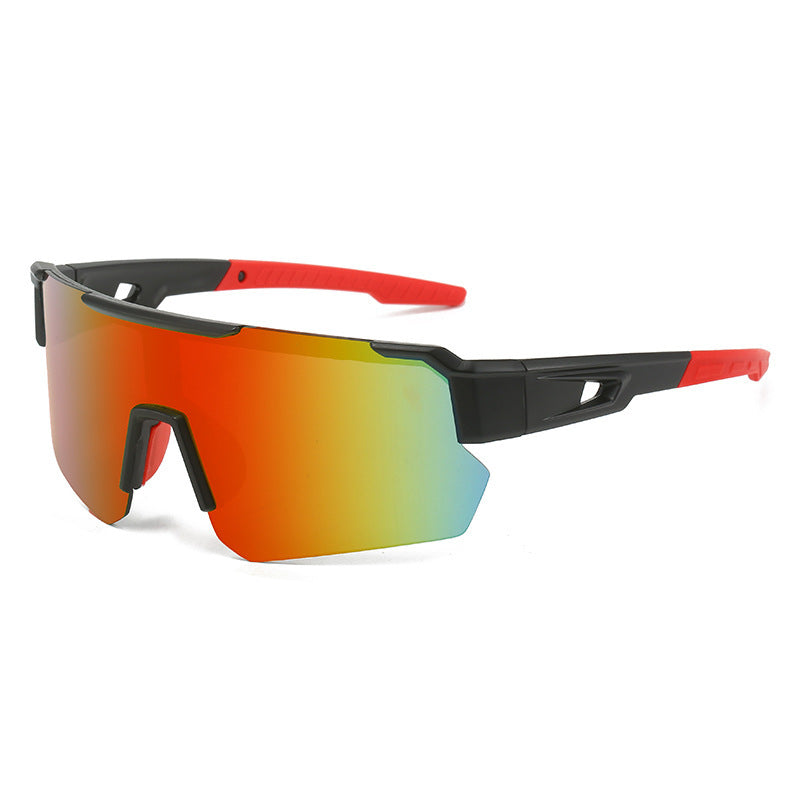 Black Temples and Orange Lenses Unisex Sport Cycling Sunglasses - Lightweight Wraparound Eyewear for Running &amp; Outdoor Activities