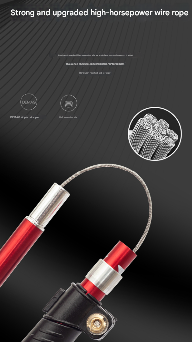 Long Red Ultralight Foldable Hiking Pole - Adjustable Aluminium Trekking Stick with EVA Grip for Outdoor Walking & Climbing