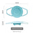 Small Blue Flexible Silicone Steamer Basket with Heat-Resistant Handles - Food-Grade Vegetable Steamer Insert for Pots & Pans