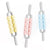 Pink and Grey Dual Row Spiky Muscle Roller Stick - Deep Tissue Massager for Back and Leg Recovery