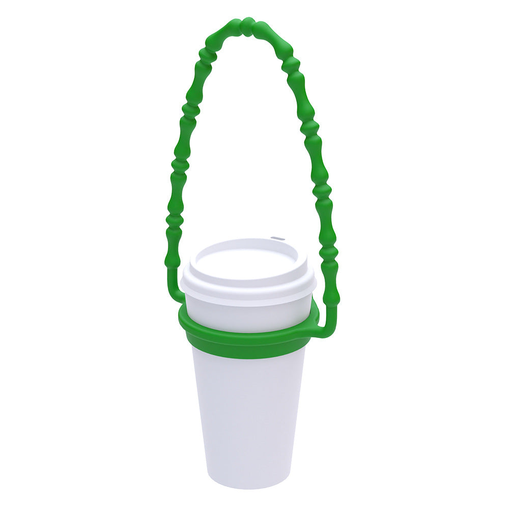 2 Pcs Green Frog Adorable Animal Silicone Cup Carrier - Portable Reusable Handle for Water Cup(cup not included)