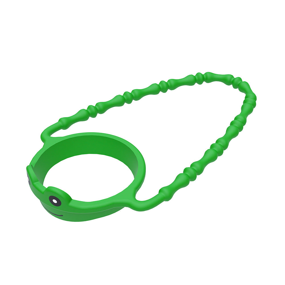 2 Pcs White and Black Panda Adorable Animal Silicone Cup Carrier - Portable Reusable Handle for Water Cup(cup not included)