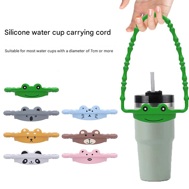 2 Pcs Grey Koala Adorable Animal Silicone Cup Carrier - Portable Reusable Handle for Water Cup(cup not included)
