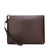 Coffee Classic Men's PU Leather Clutch Bag - Slim Business Wristlet & Travel Pouch