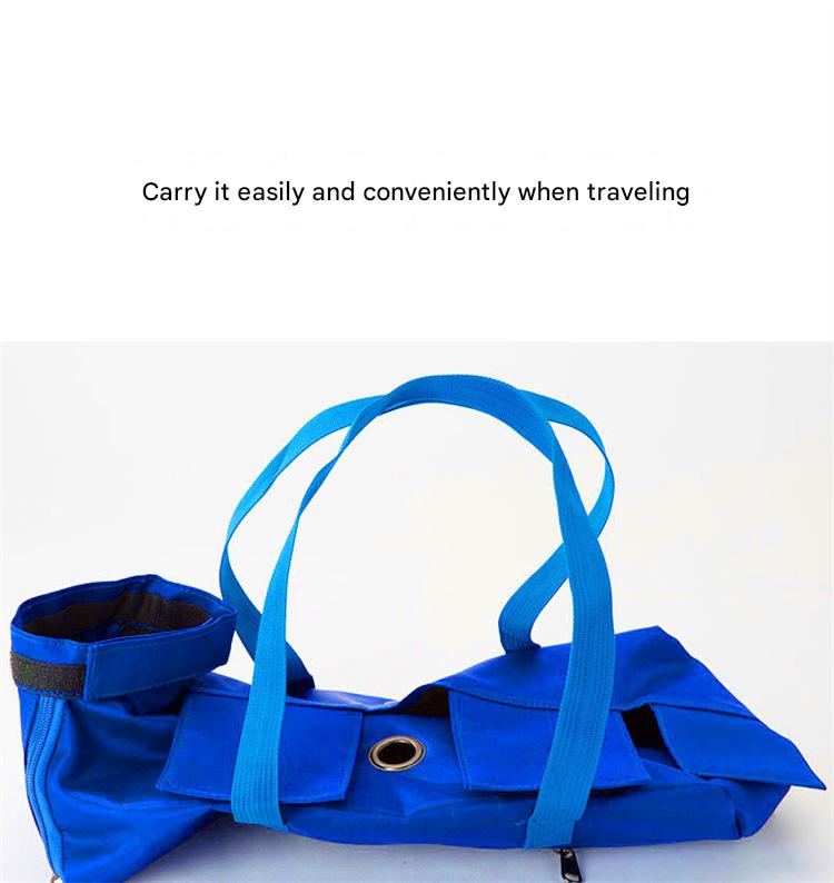 Size M Orange Multi-Functional Cat Grooming Bag - Anti-Scratch Restraint Pouch for Nail Trimming and Vet Visits