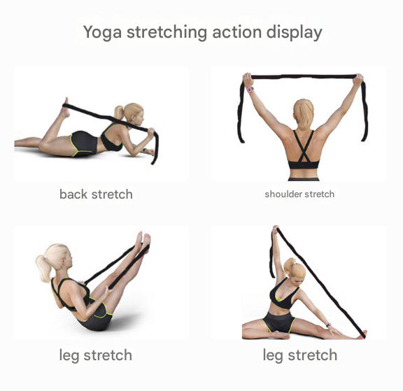 Purple 9-Loop Yoga Stretch Strap - Numbered Band for Flexibility and Physical Therapy