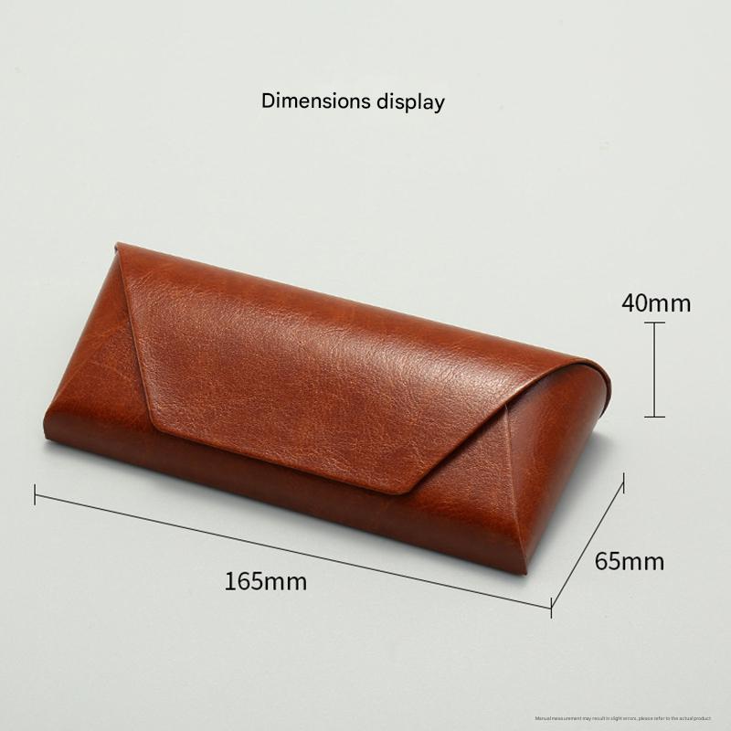 2 Pcs Black Vintage Style PU Leather Eyewear Case - Protective Hard Shell with Soft Lining