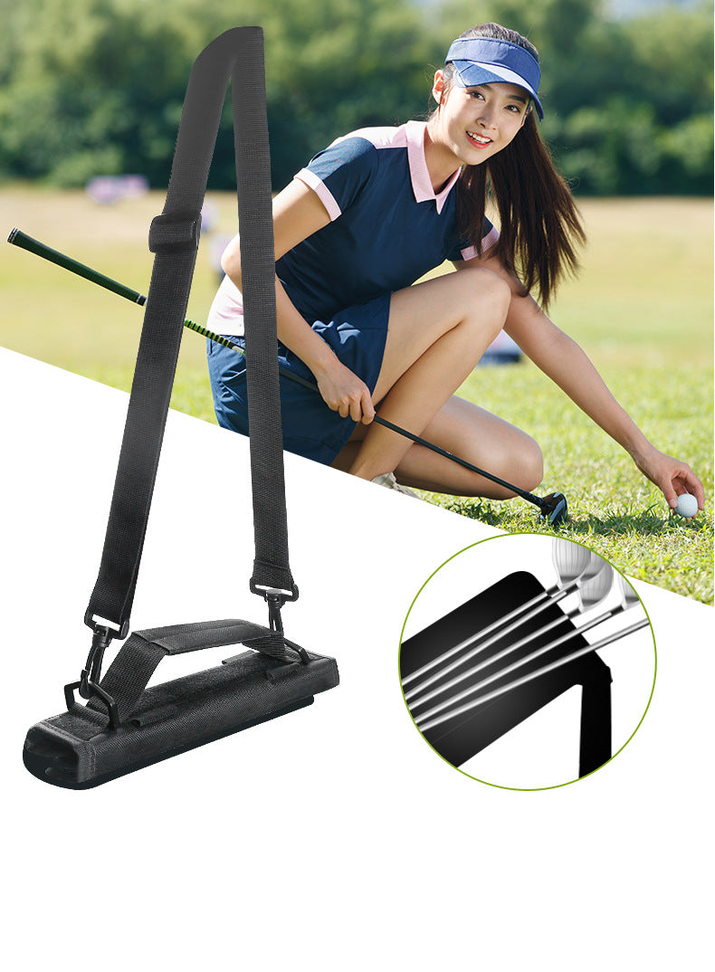 Red Compact Golf Club Carrier - Lightweight Sunday Practice Bag for Driving Range