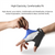 Size M Black Padded Half-Finger Cycling Gloves - Breathable Shock-Absorbing Workout Gloves for Gym & Fitness