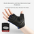Size XL Black Padded Half-Finger Cycling Gloves - Breathable Shock-Absorbing Workout Gloves for Gym & Fitness