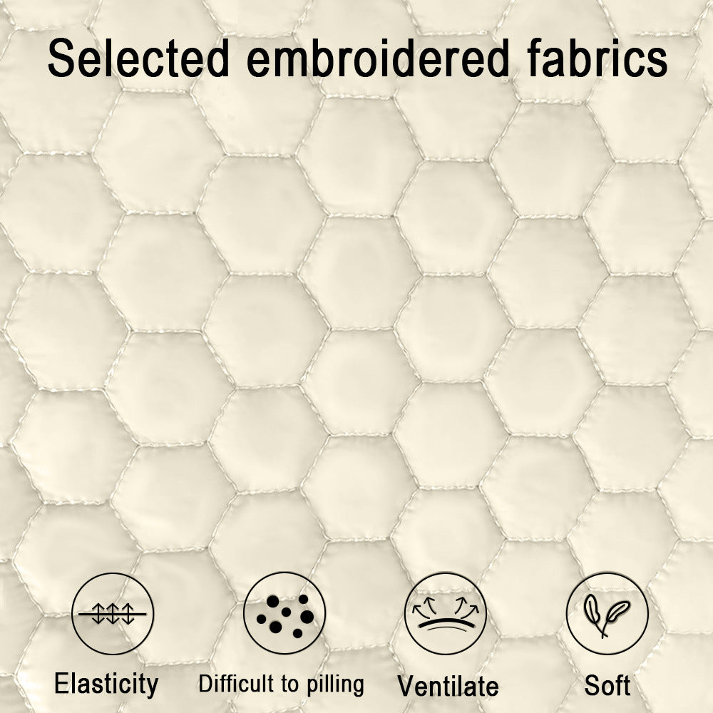 Light Khaki Quilted Hands-Free Pet Carrier Sling - Comfortable Front Pack for Small Dogs & Cats