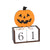 Orange Pumpkin Shape Festive Halloween Countdown Blocks - Reusable Wooden Perpetual Calendar for Desk Decor