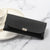Black Sleek PU Leather Eyeglass Pouch Set (3-Pack) - Slim Protective Case for Sunglasses