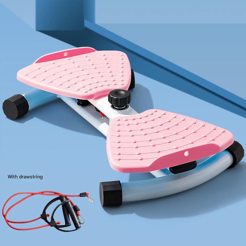 Pink Split Leg &amp; Waist Twister Board - Core Abdominal Trainer with Resistance Bands for Home Fitness