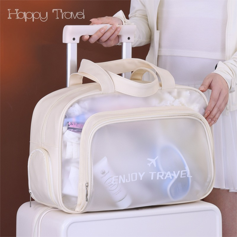 Beige Waterproof Wet Dry Separation Travel Bag - Gym, Beach, Swim, Sports Tote with Shoe Compartment(Filming props are not included)