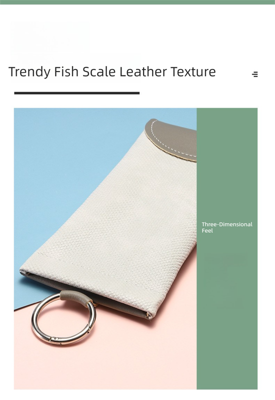 2 Pcs Green Portable Eyeglasses Pouch with Keychain Snake Skin Pattern Soft Sunglasses Bag Fashion Myopia Glasses Case