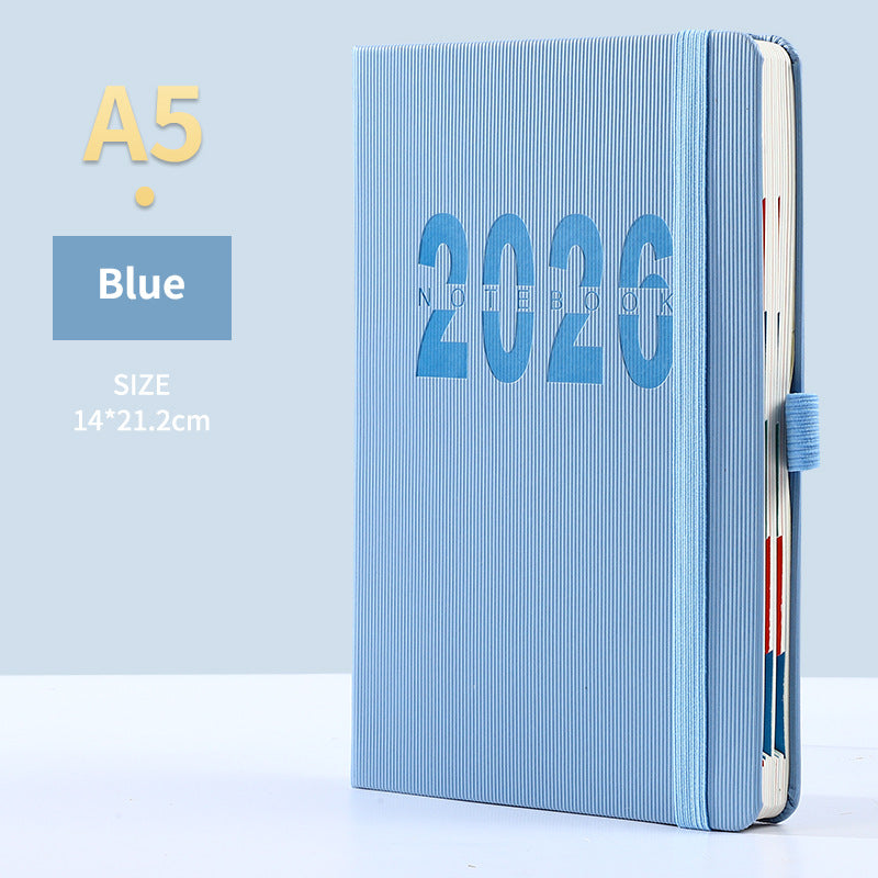 Blue 2026 A5 English Daily Planner Notebook 365-Day Schedule Book for Monthly &amp; Annual Planning