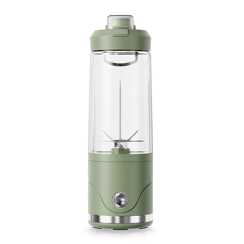 Green Portable Automatic Rechargeable Blender Wireless Juicer Mini Ice Crusher for Smoothies &amp; Shakes