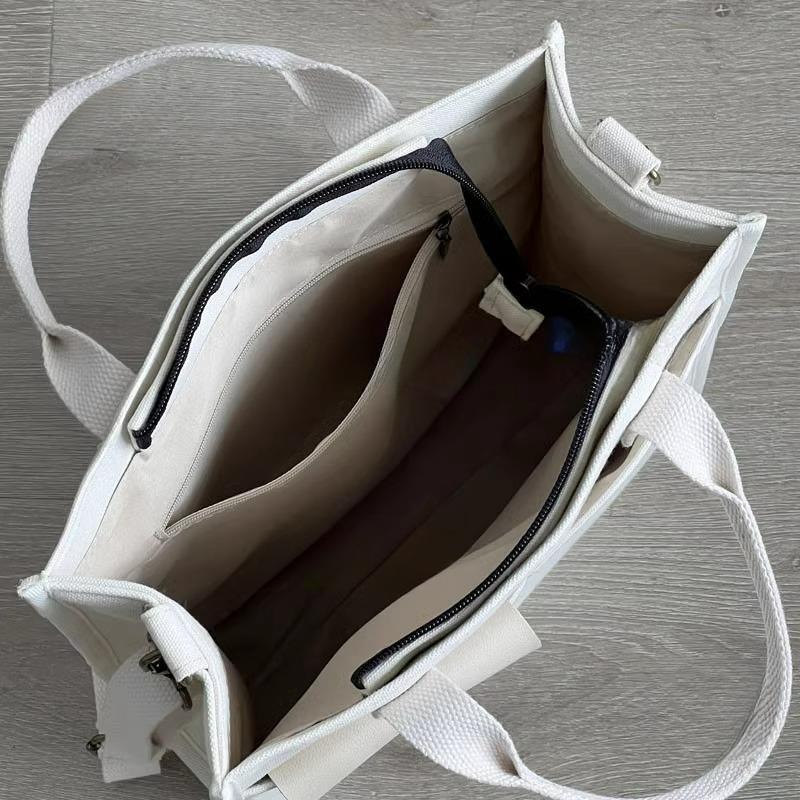 Black Unisex Canvas Tote Bag - Structured Vertical Shoulder Satchel with Front Pocket - Lightweight Crossbody for Work, Uni & Daily Commute