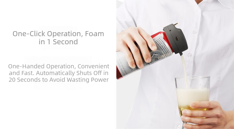 Portable Ultrasonic Beer Foam Maker - Clip-On Canned Beer Dispenser for Creamy Head - Battery Operated Bar Accessory