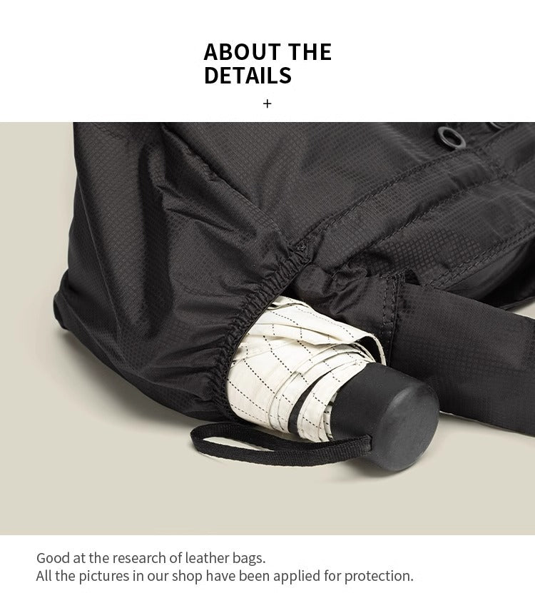 Grey Large Capacity Nylon Tote Bag - Water Resistant Casual Shoulder Bag for Daily Use and Outdoor Activities