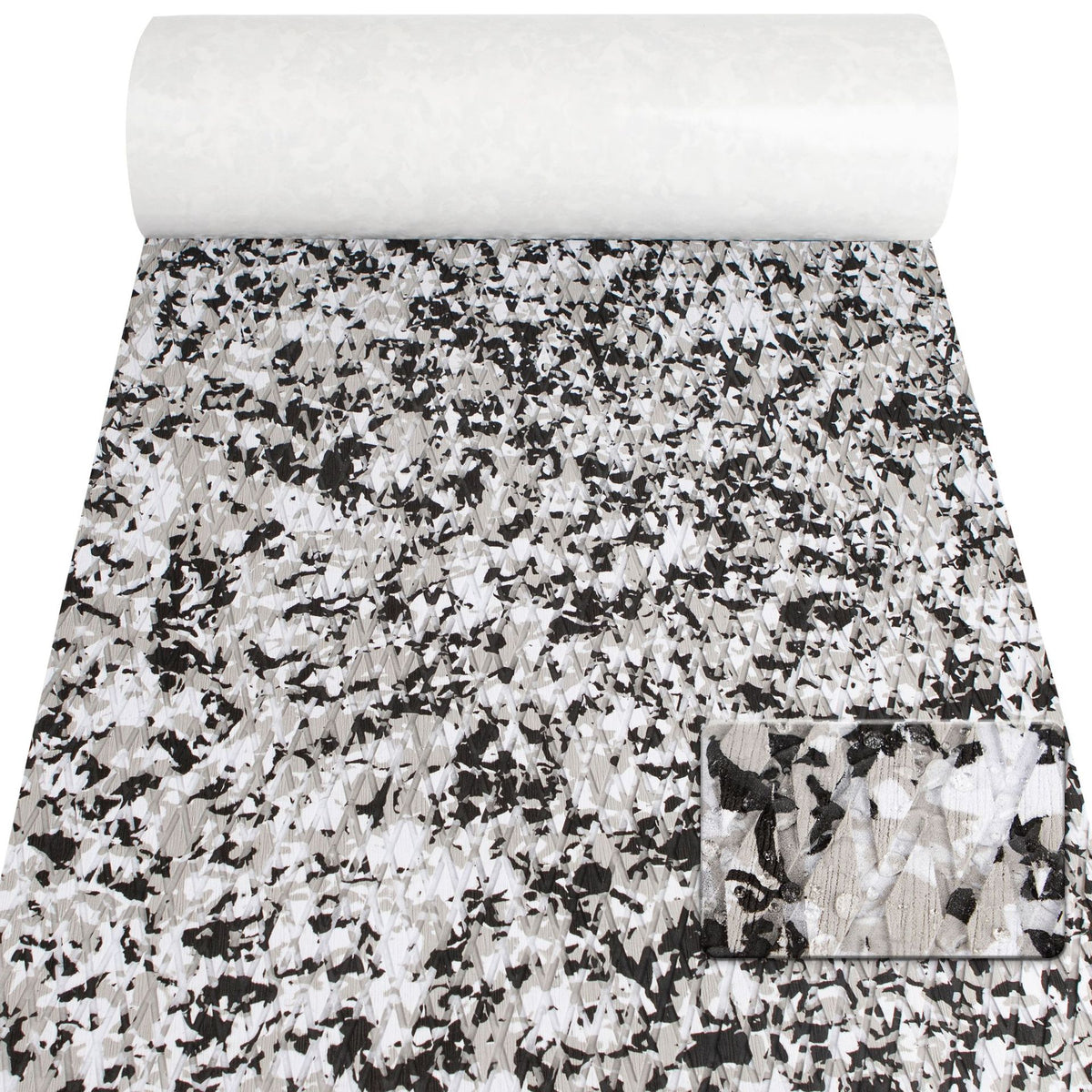 Snow Camouflage EVA Boat Deck Mat - Non-Slip, Waterproof Flooring for Yacht, Boat, and Outdoor Use(1200x300x5mm)