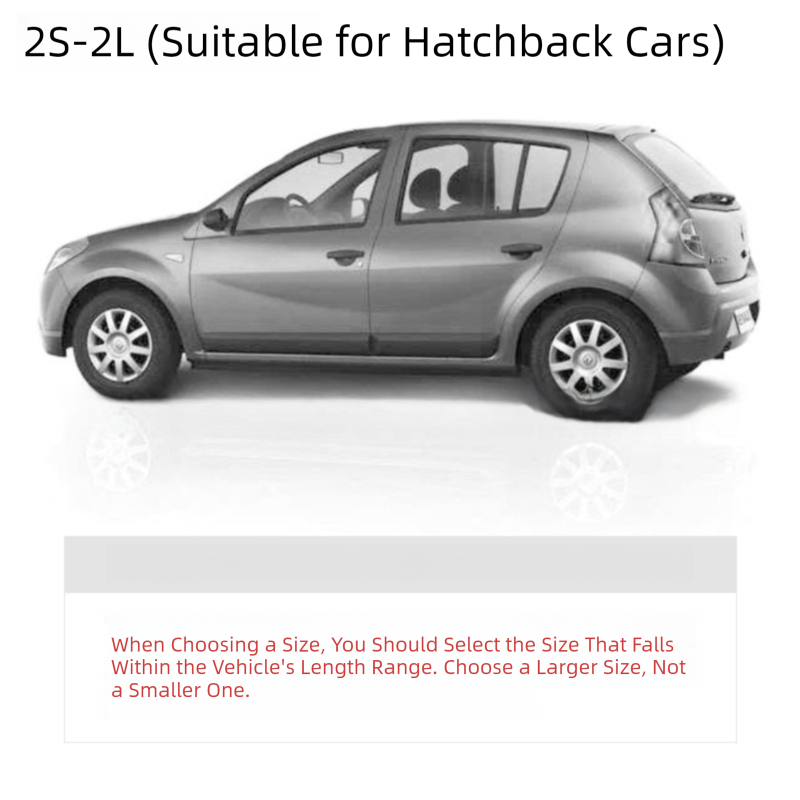 Silver 2L Universal Car Cover – 170T Taffeta Fabric, All-Weather Protection for Cars(4300×1800×1600MM)