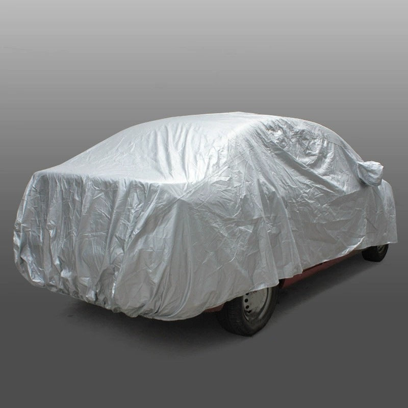 Silver 3XL+ Universal Car Cover – 170T Taffeta Fabric, All-Weather Protection for Cars(5000×2000×1500MM)