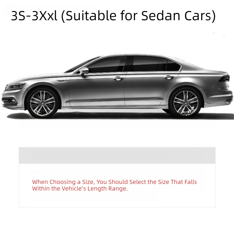 Silver 3XXL Universal Car Cover – 170T Taffeta Fabric, All-Weather Protection for Cars(5300×2000×1500MM)