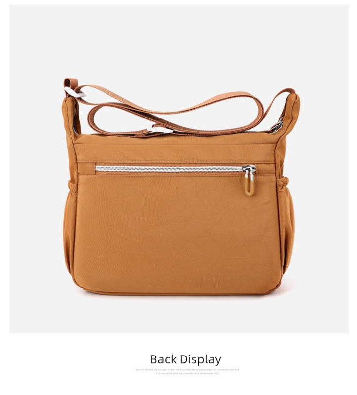 Blue Multi-Pocket Lightweight Nylon Crossbody Bag – Stylish, Functional, and Spacious Shoulder Bag for Women