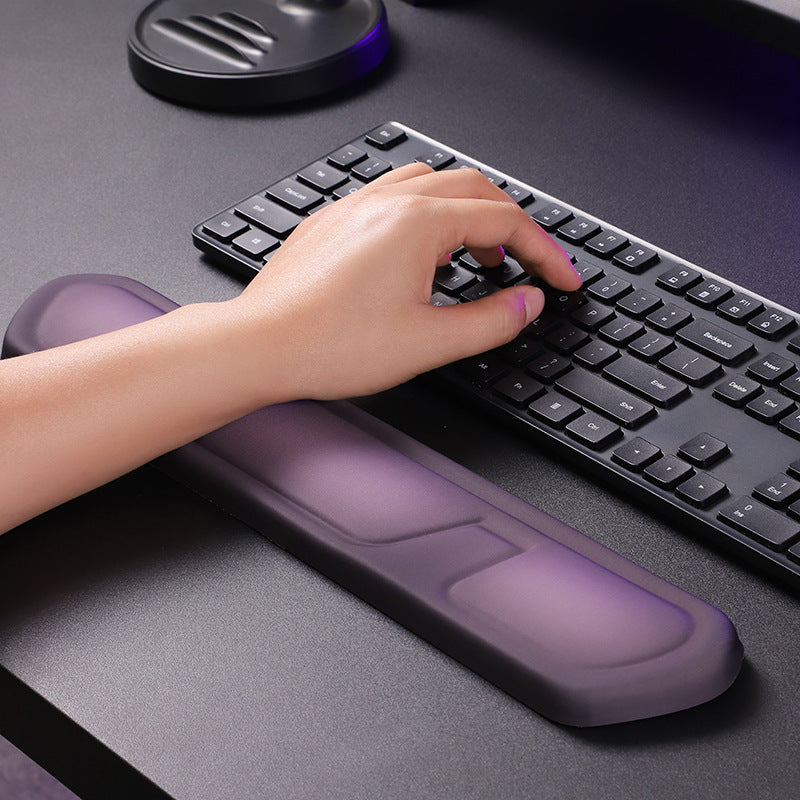 Purple and Green Comfortable Memory Foam Wrist Rest Set – Ergonomic Mouse Pad & Keyboard Hand Support for Office and Home Use