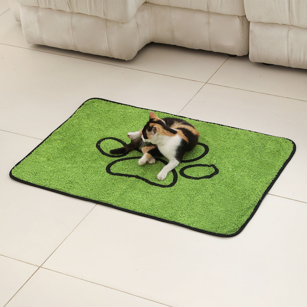2 Pcs Artificial Grass Pet Mat – Soft, Fast-Drying & Non-Slip Sleeping Pad for Cats and Dogs(45*60cm)