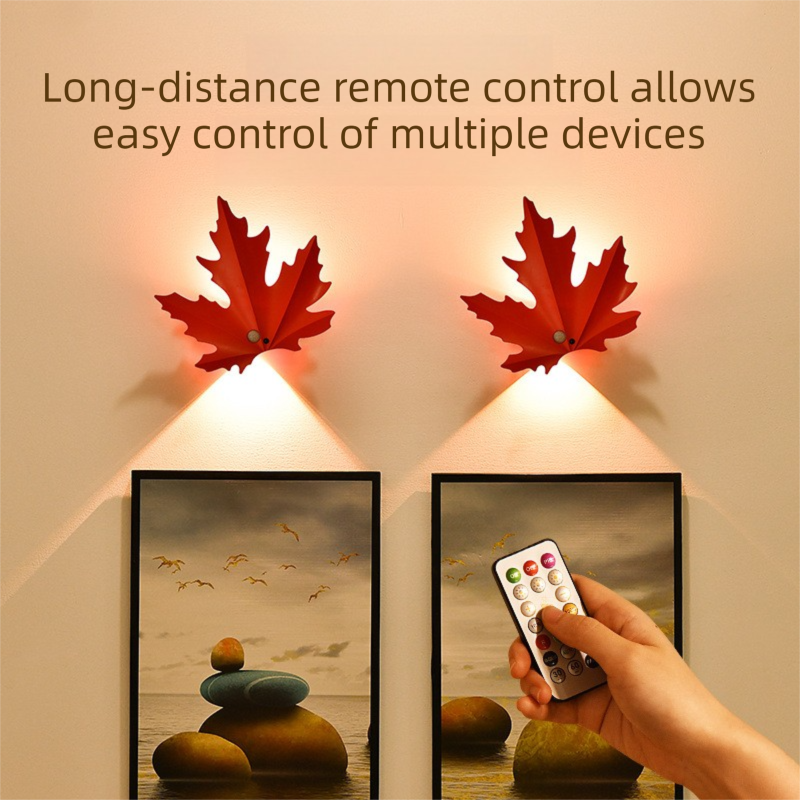 2 Pcs Maple Leaf Smart Motion-Sensing LED Night Light – Magnetic & Self-Adhesive