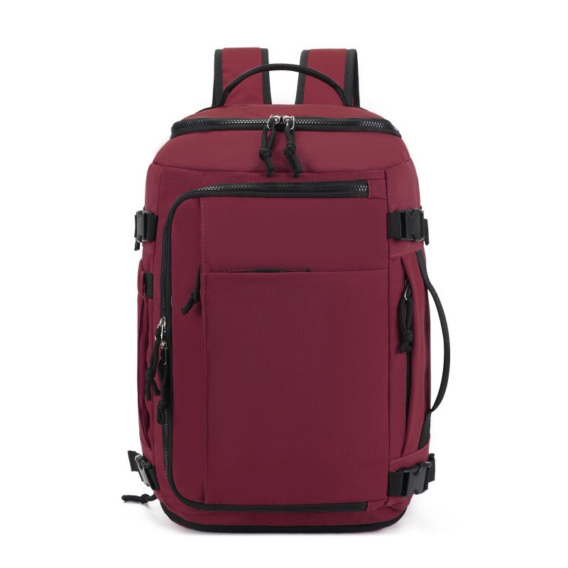 Dark Red Stylish &amp; Spacious Backpack – Lightweight, Expandable Travel &amp; Daily Use Rucksack (31×20×43cm)