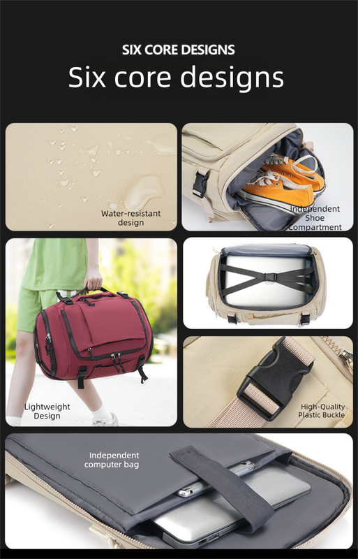 Orange Stylish & Spacious Backpack – Lightweight, Expandable Travel & Daily Use Rucksack (31×20×43cm)