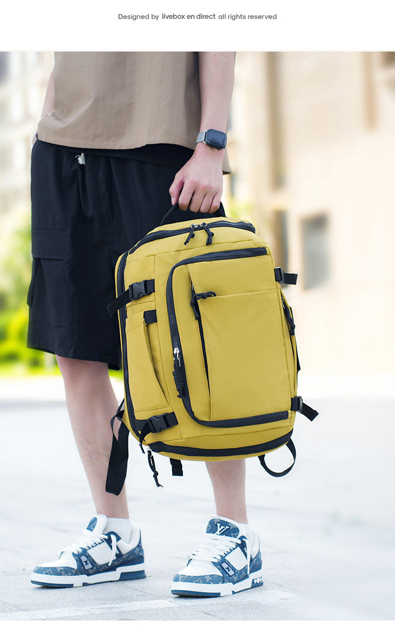 Orange Stylish & Spacious Backpack – Lightweight, Expandable Travel & Daily Use Rucksack (31×20×43cm)