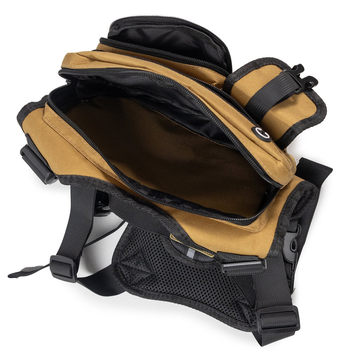 Black Outdoor Tactical Chest Pack – Lightweight Running & Hiking Vest for Men (27×17×5cm)