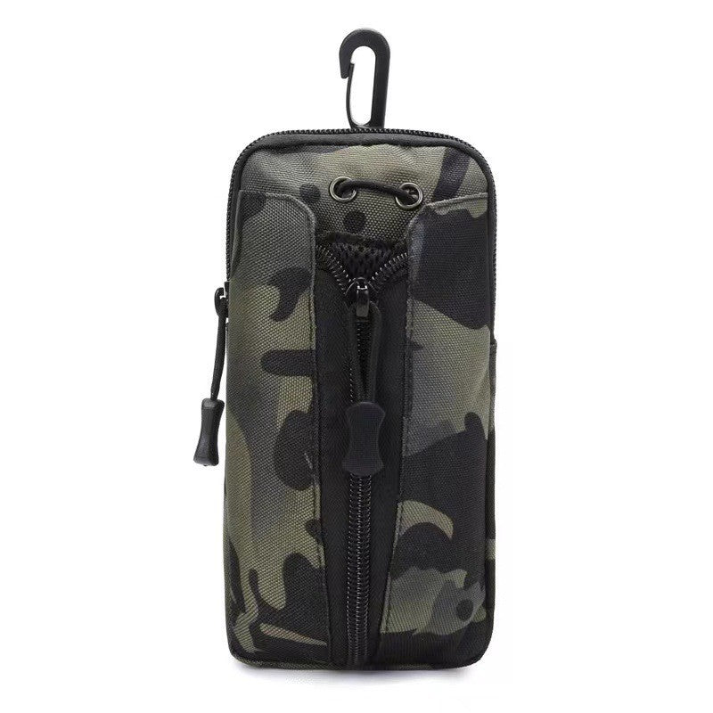 Dark Green camouflage Multi-Functional Outdoor Water Bottle &amp; Phone Pouch – Tactical Zippered Waist Pack for Travel, Hiking, and Daily Use