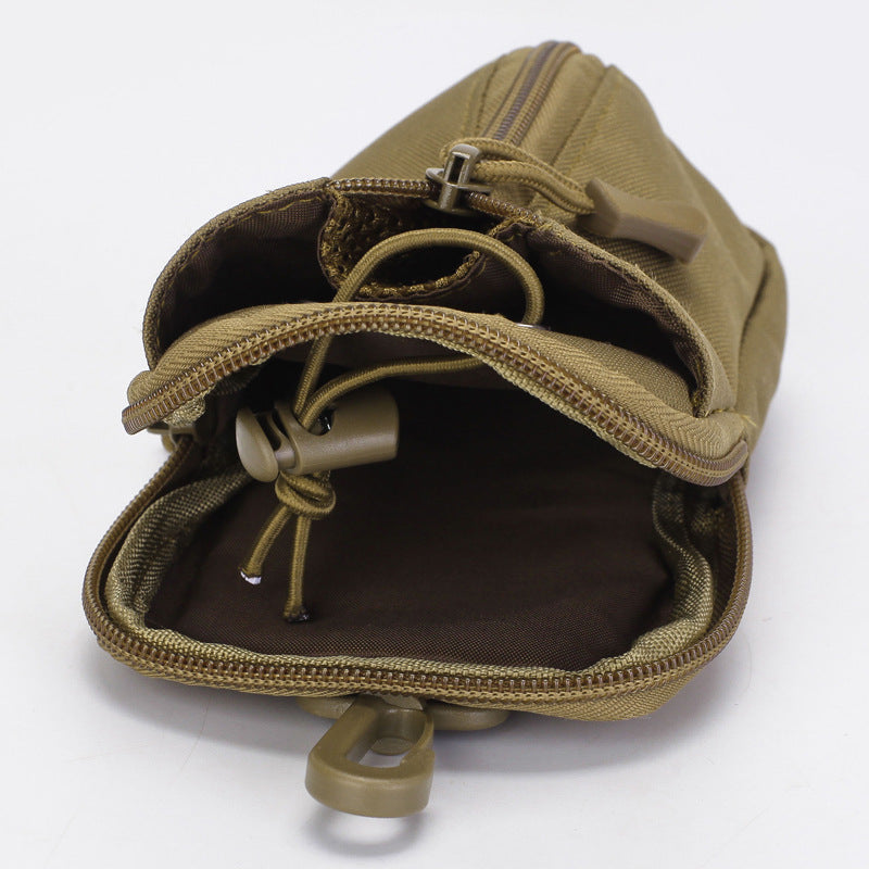 Dark Green camouflage Multi-Functional Outdoor Water Bottle & Phone Pouch – Tactical Zippered Waist Pack for Travel, Hiking, and Daily Use