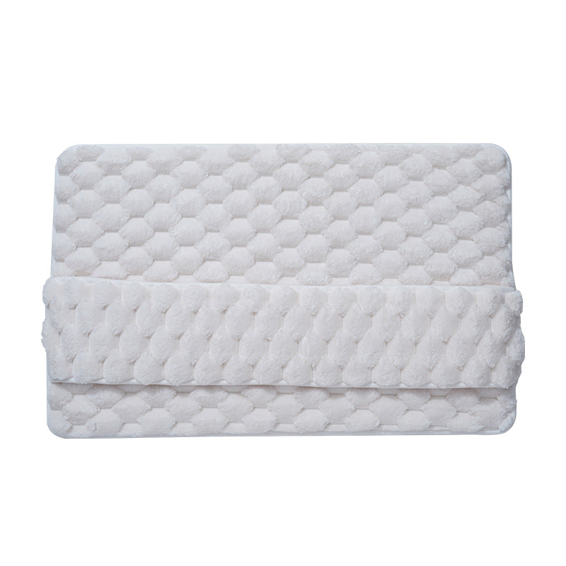 Luxury Plush Memory Foam Bath Mat with Foot Drying Panel - Super Absorbent & Non-Slip Bathroom Rug(Checkered gray)