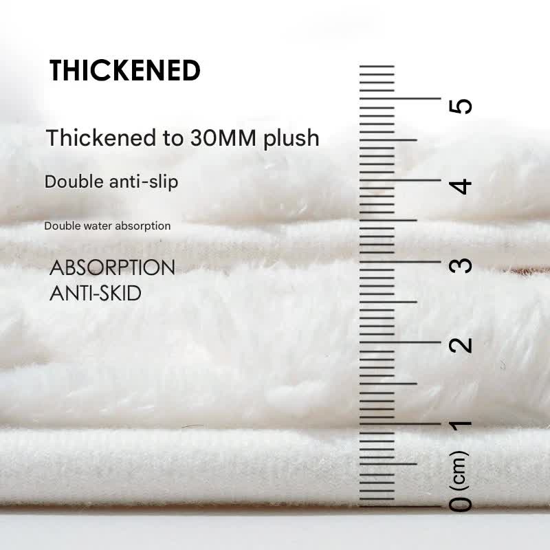 Luxury Plush Memory Foam Bath Mat with Foot Drying Panel - Super Absorbent & Non-Slip Bathroom Rug(Coral gray)