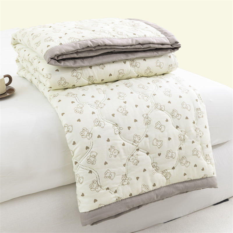 Lightweight Reversible Summer Quilt - Soft, Breathable &amp; Machine Washable Comforter(150x200cm Bichon Frise)