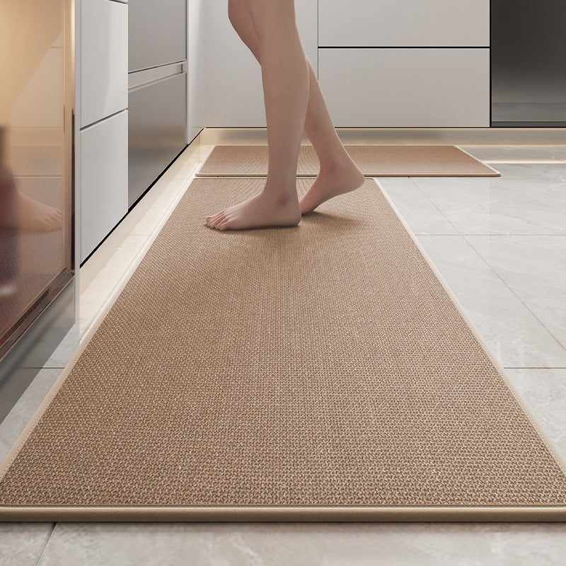 Absorbent &amp; Dirt-Resistant Woven Kitchen Mat - Non-Slip Runner Rug for Home(Style Woven Brown)