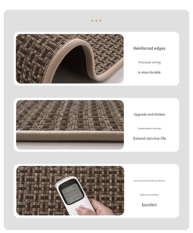 Absorbent & Dirt-Resistant Woven Kitchen Mat - Non-Slip Runner Rug for Home(Style Woven Brown)