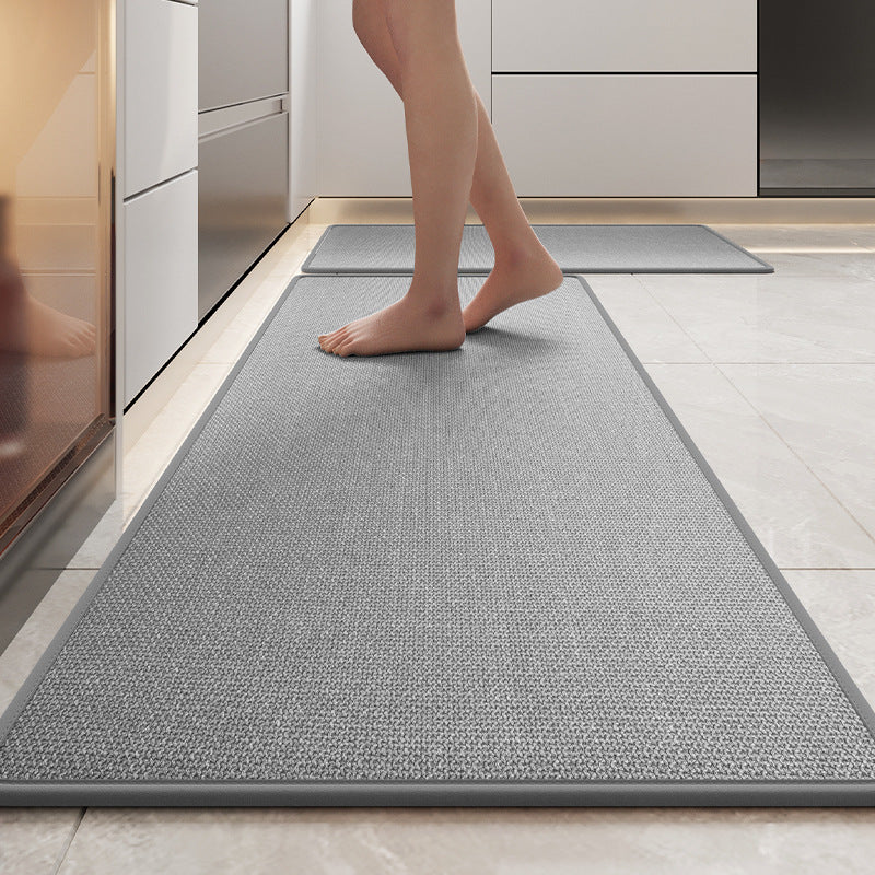 Absorbent &amp; Dirt-Resistant Woven Kitchen Mat - Non-Slip Runner Rug for Home(Style Woven Gray)